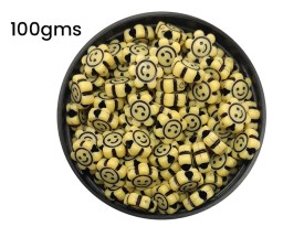 Cuentas plasticas flor amarilla carita feliz